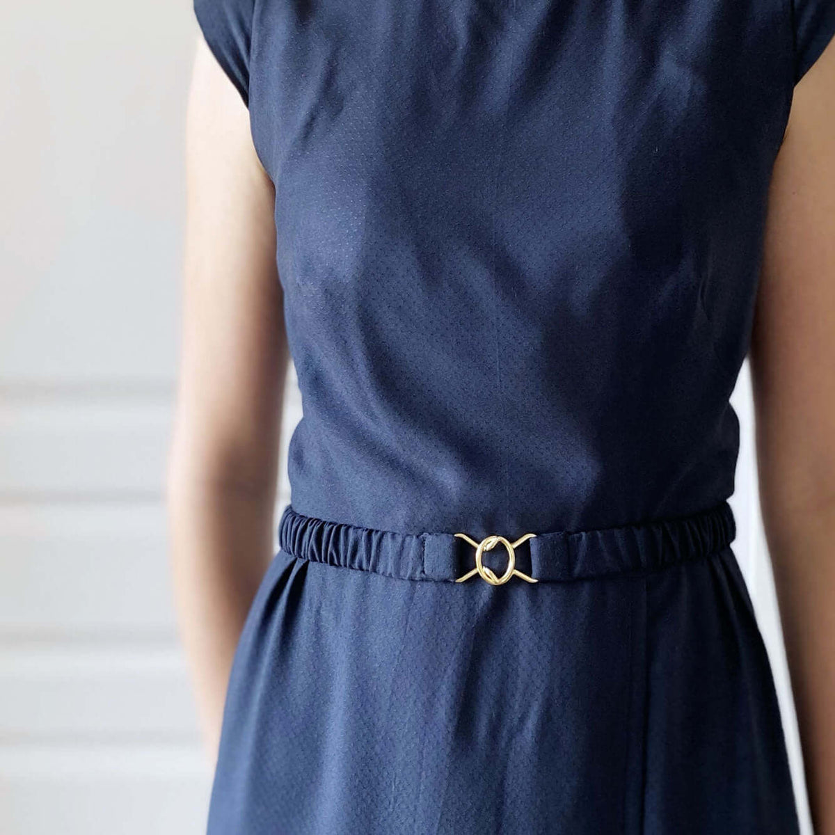 COLLUSION Unisex - Ceinture en toile à double œillet - Kaki