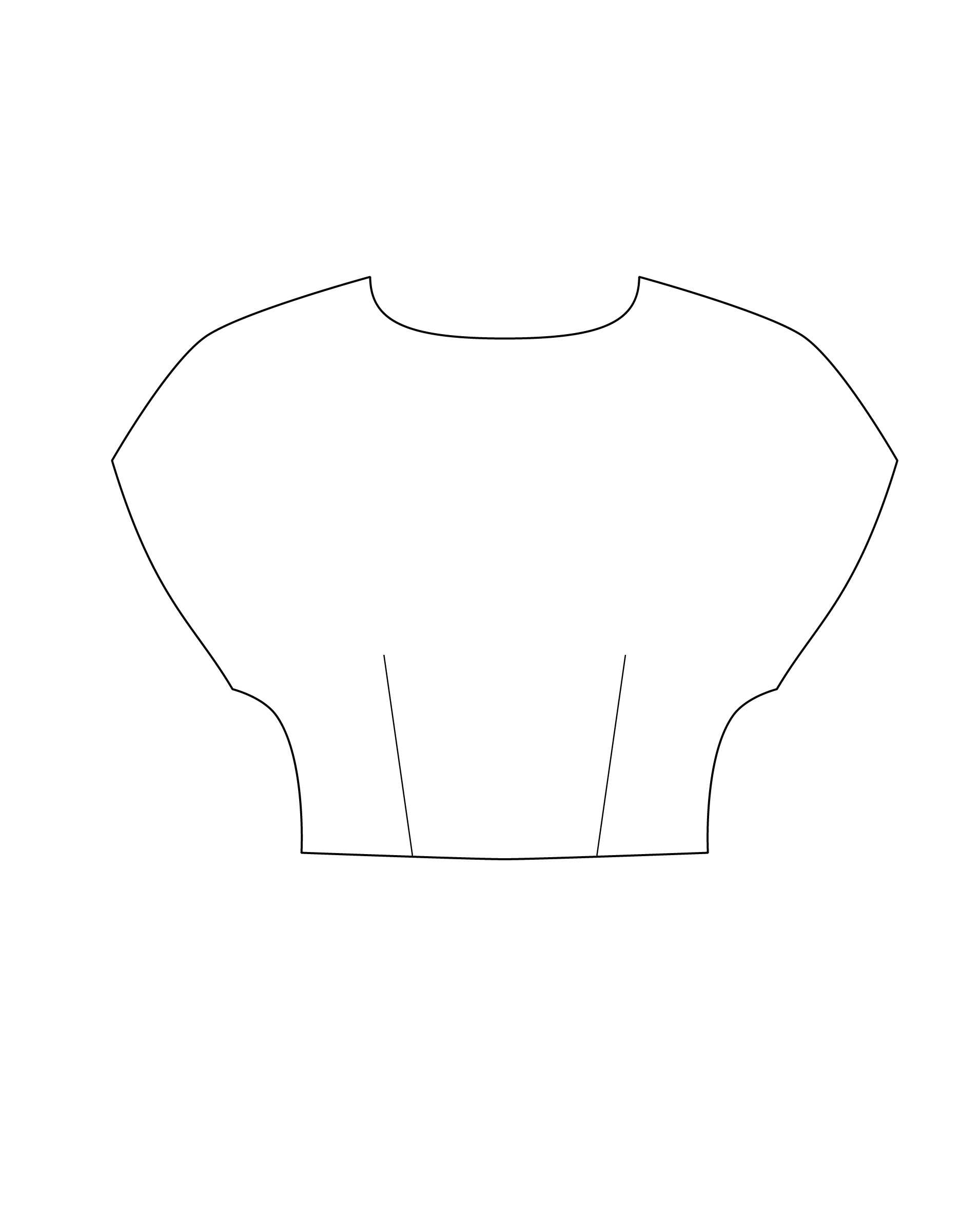 Encolure ronde - manches courtes