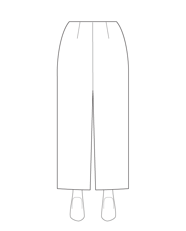 longue fente milieu dos