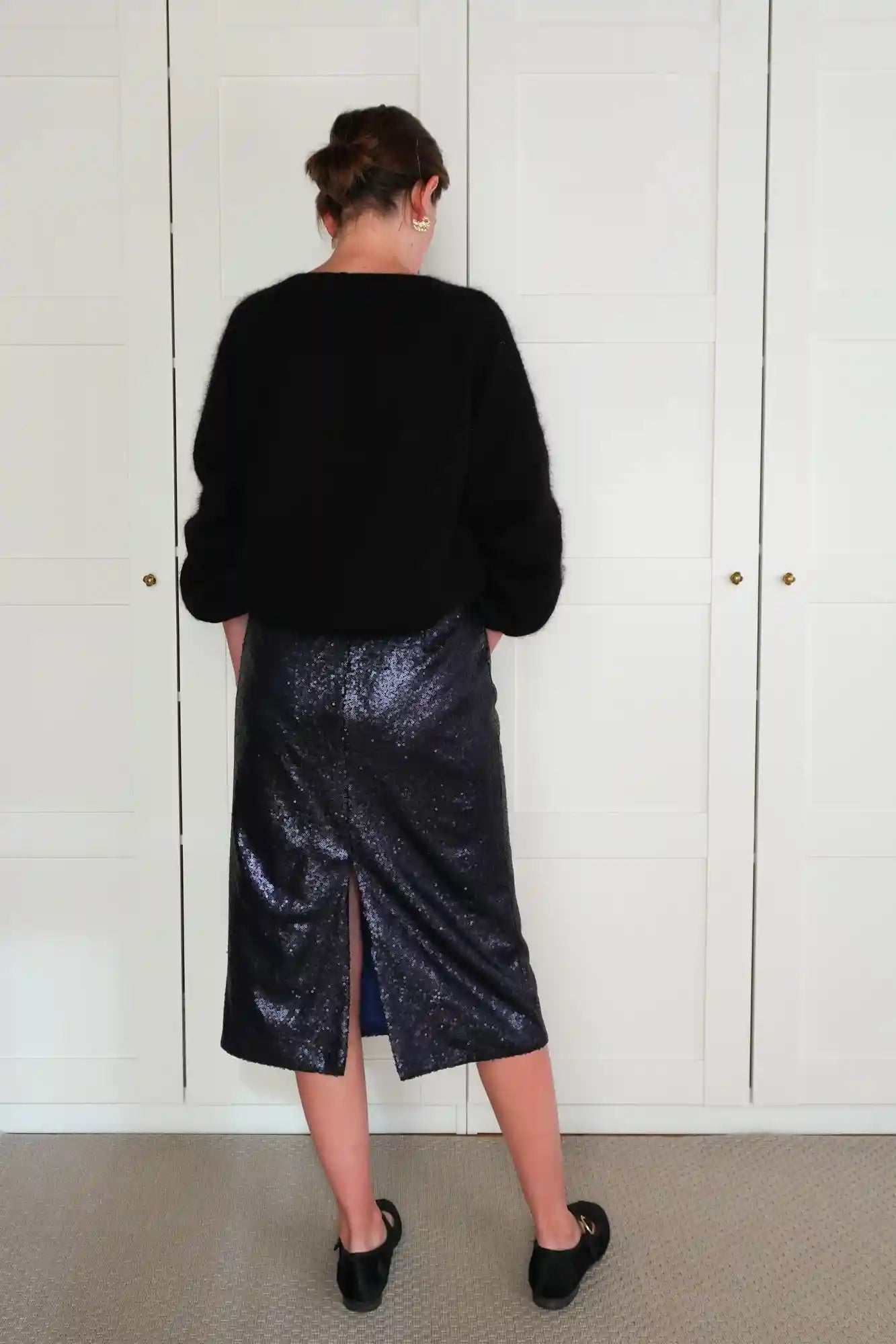 Patron de Couture Jupe Droite Midi en Sequins Personnalisable