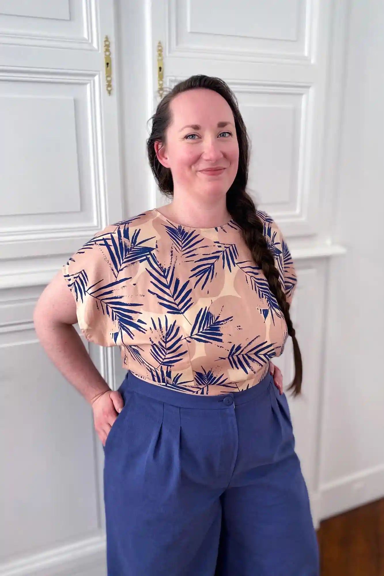 Coudre une robe avec des manches Chauve-Souris grâce aux patrons de couture personnalisés par Atelier Charlotte Auzou