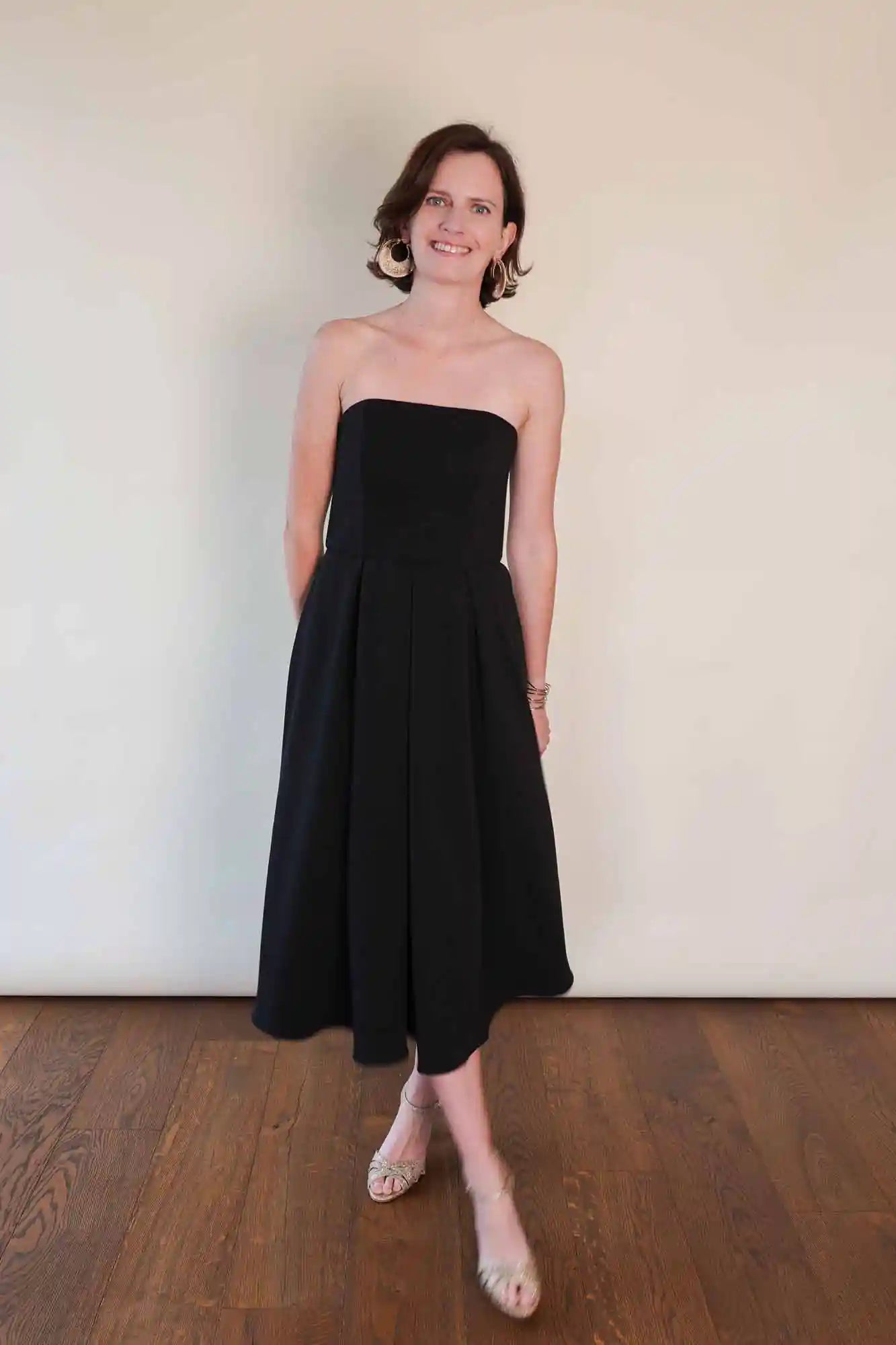 Patron de Couture Robe Bustier Noire Midi, personnalisable, du 34 au 56, PDF ou Papier, par Atelier Charlotte Auzou