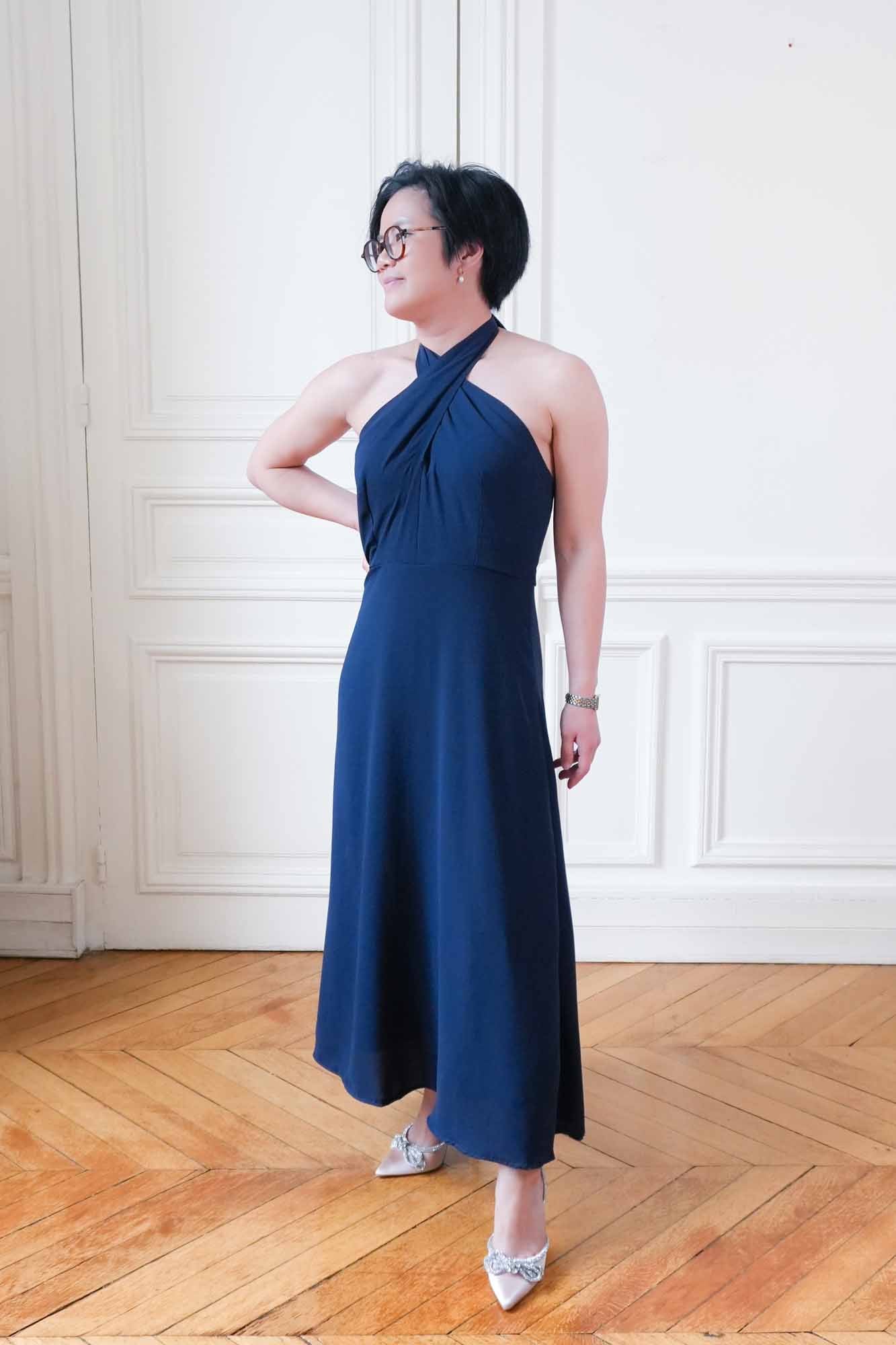 Coudre Robe d'Invitée à un Mariage avec les Patrons Personnalisables Foulard et Jupe 1/4 Cercle par Charlotte Auzou