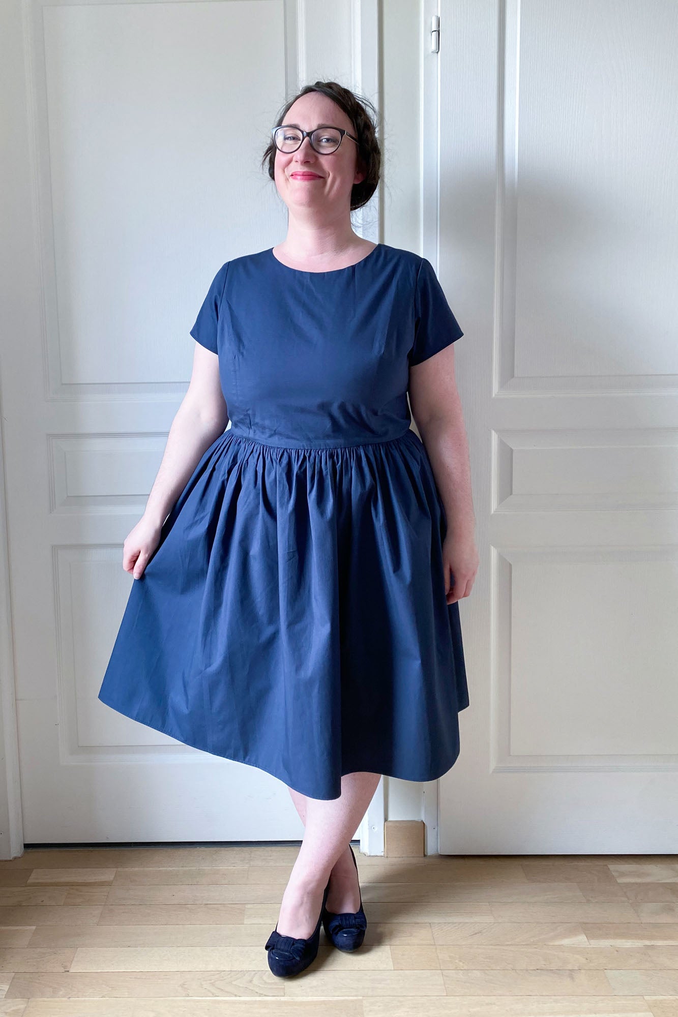 Robe Dos Nu Losange en Coton