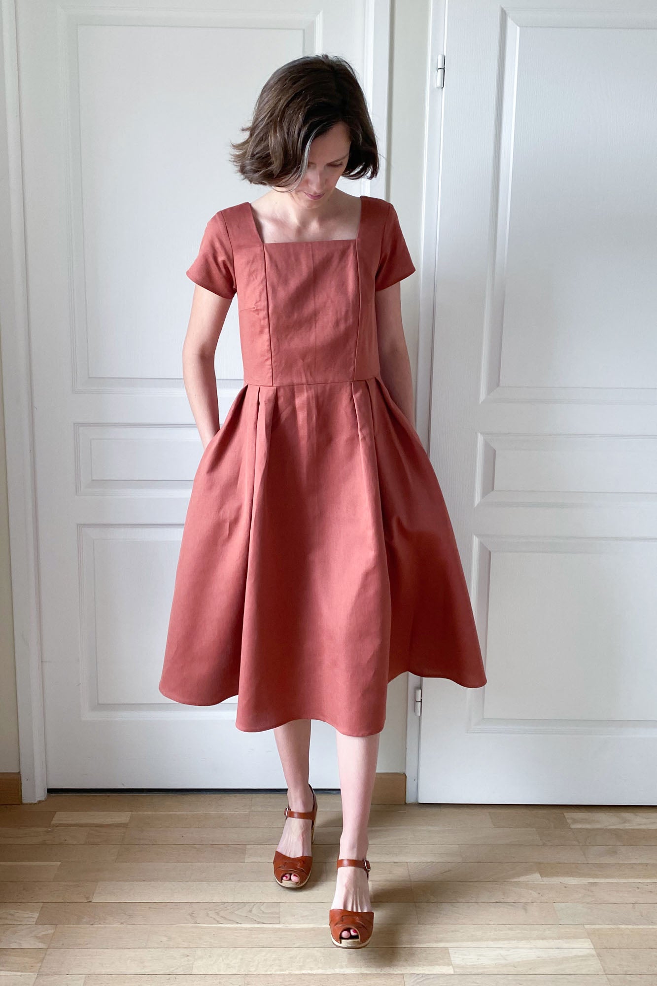 Robe en Lin à Dos Nu
