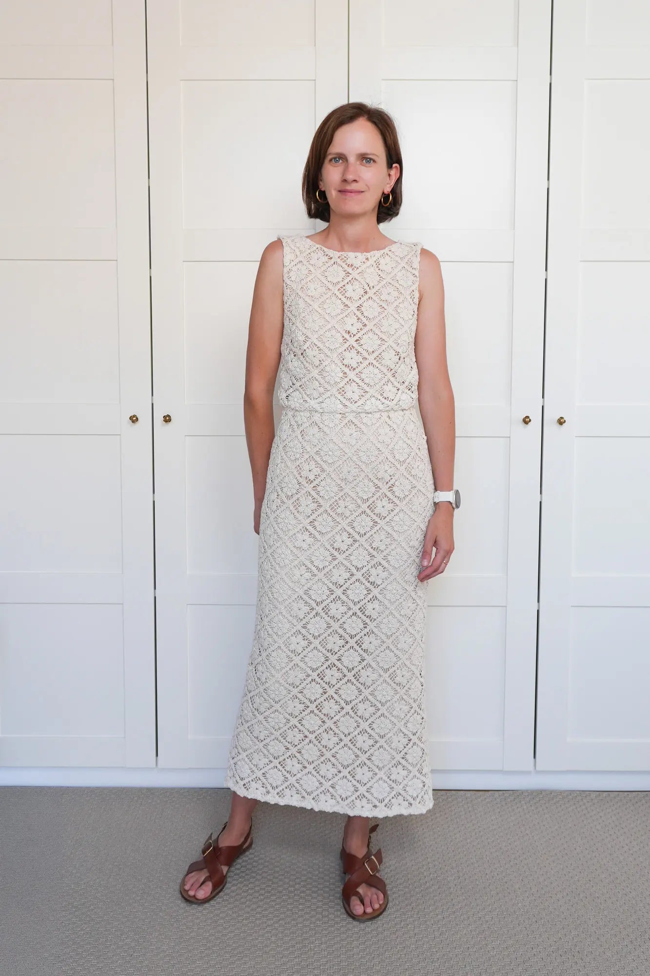 Patron de Couture Robe Longue pour Femme en Crochet Guipure, 100% personnalisable, du 34 au 56, par Atelier Charlotte Auzou