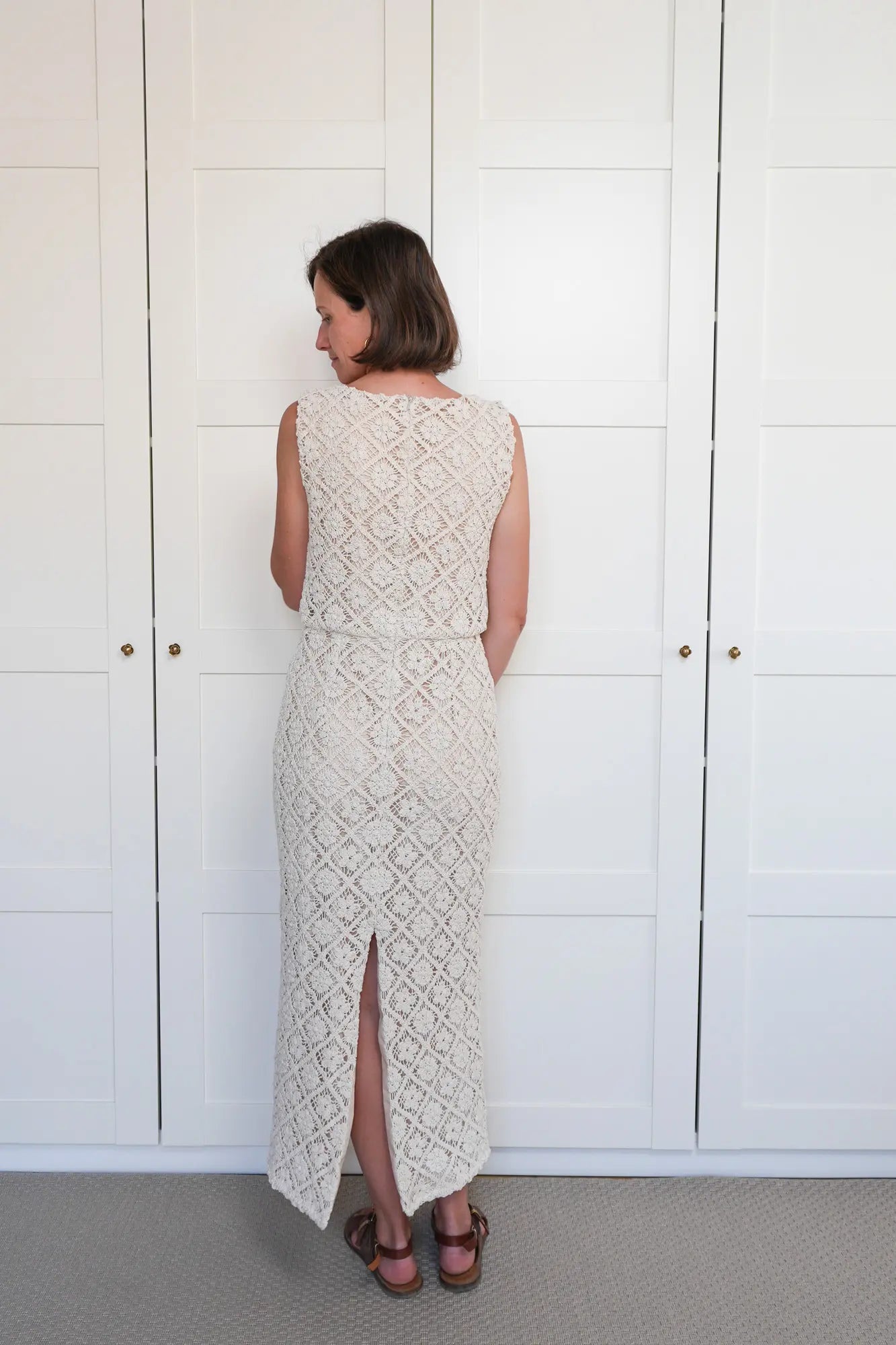 Patron de Couture Robe Longue pour Femme en Crochet Guipure, 100% personnalisable, du 34 au 56, par Atelier Charlotte Auzou