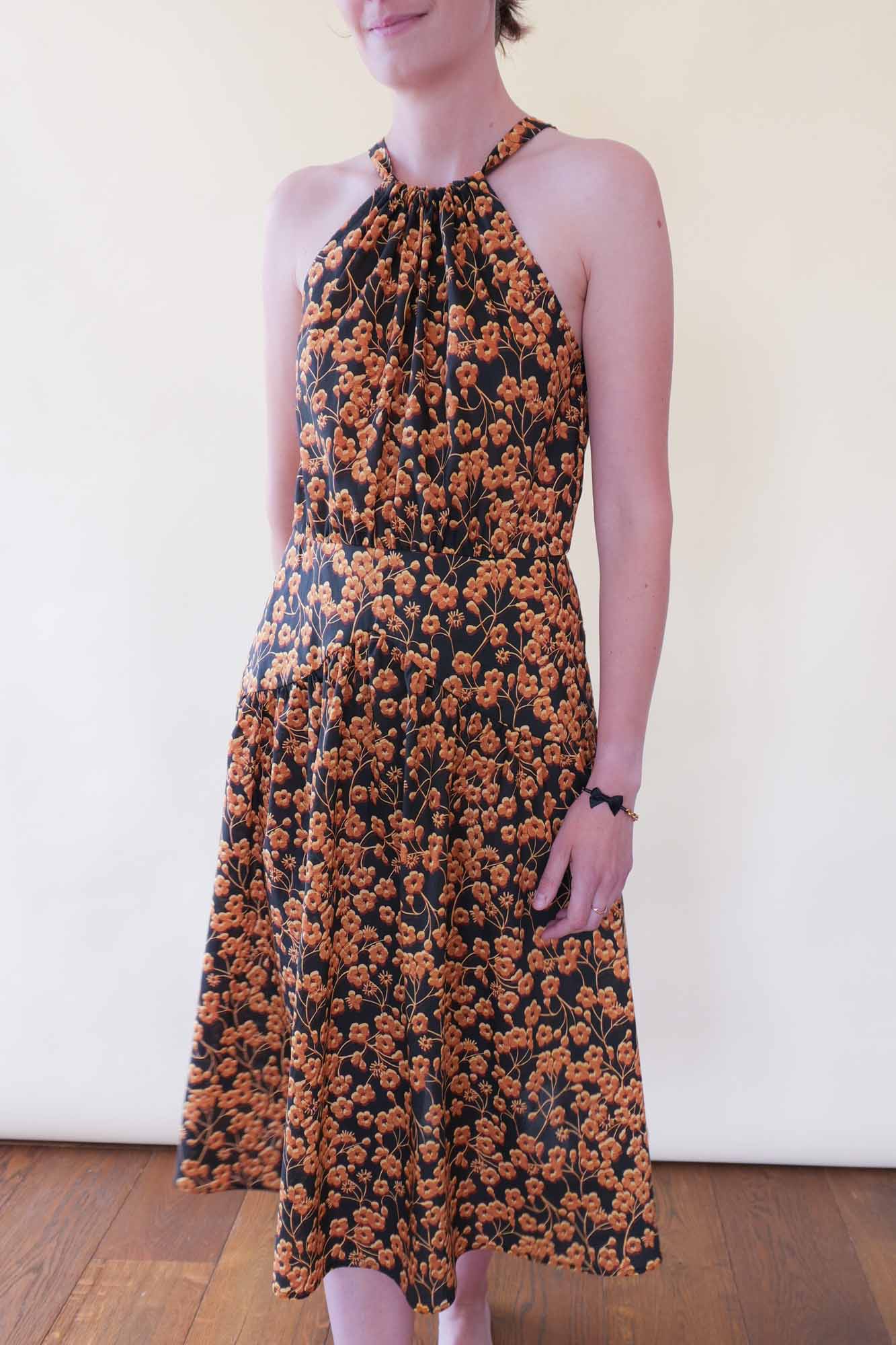 Coudre une Robe Midi Estivale en Tissu Liberty avec les Patrons à Personnaliser par Atelier Charlotte Auzou