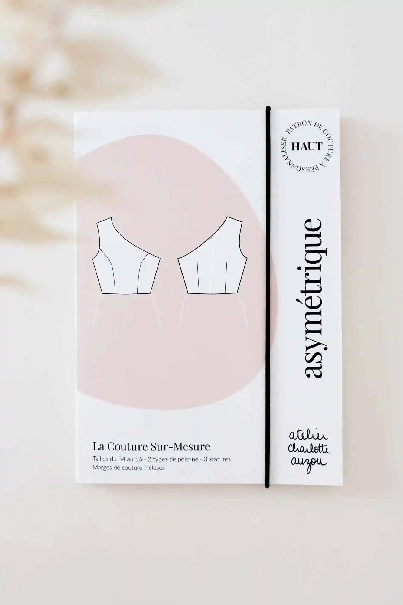 Patron De Couture Robe Asymétrique À Personnaliser, Pochette ou PDF, du 34 au 56, pour les cérémonies et les mariages par Atelier Charlotte Auzou