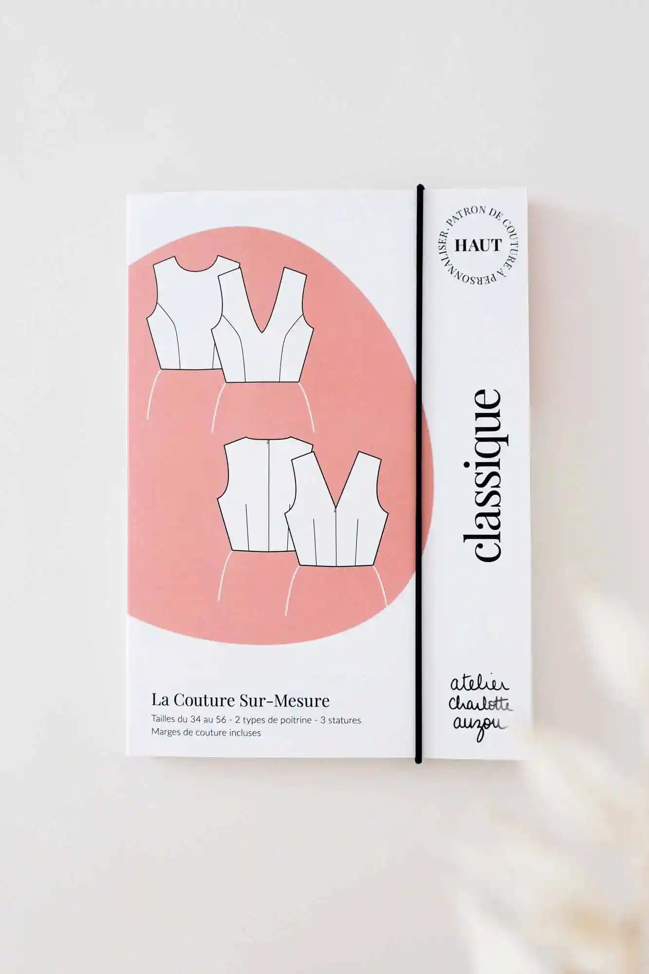 Patron de Couture Robe Femme Buste de Base à Découpes Princesse, Pochette ou PDF, du 34 au 56, À Personnaliser par Atelier Charlotte Auzou
