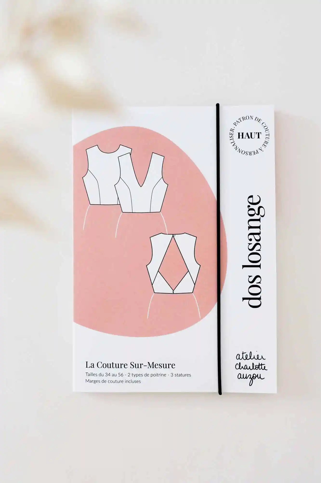 Patron de Couture Robe Dos Nu Graphique Losange À Personnaliser, Pochette ou PDF, du 34 au 56, par Atelier Charlotte Auzou