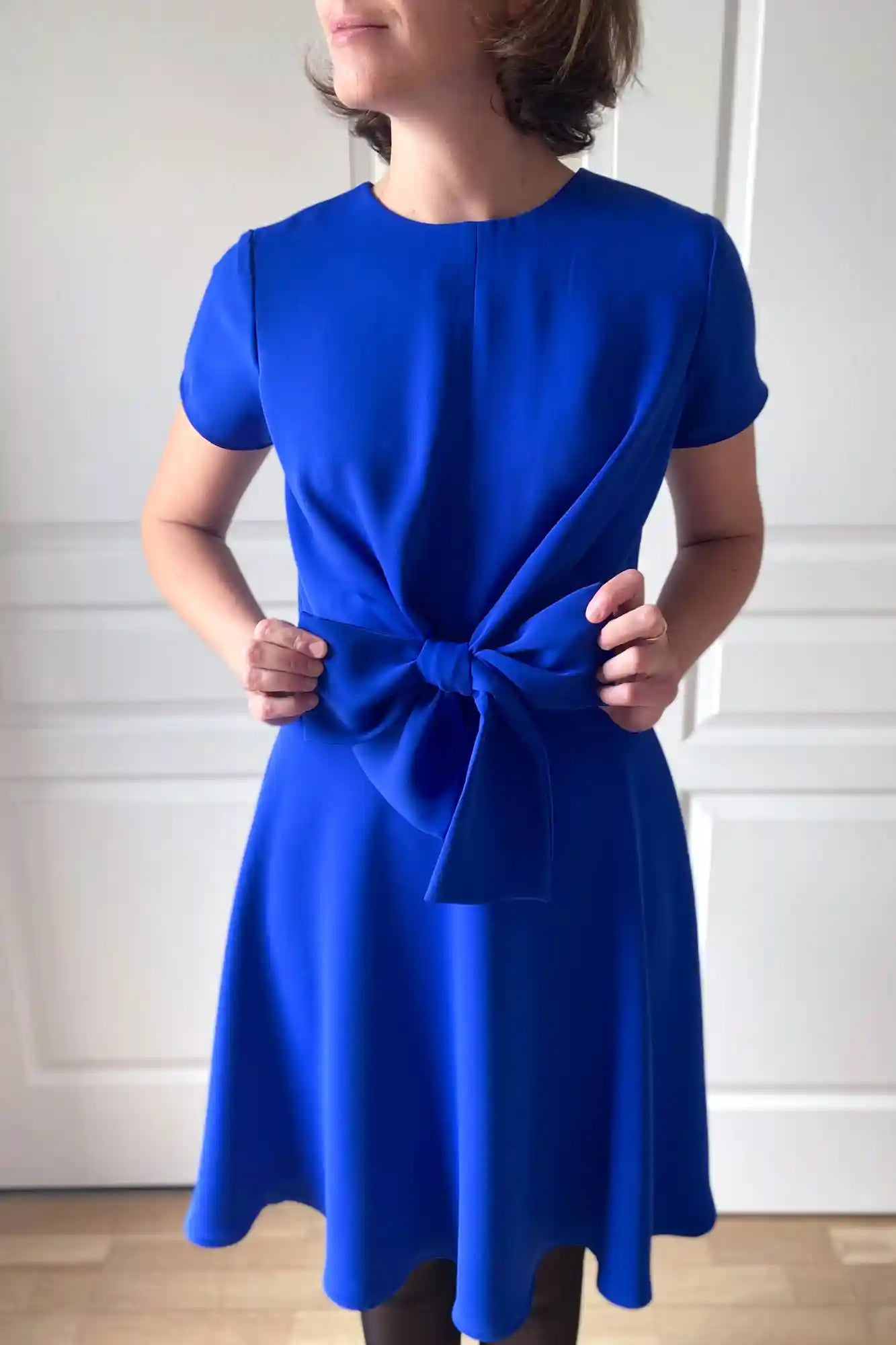 Patron De Couture Robe Avec Liens À Nouer À La Taille, Pochette ou PDF, du 34 au 56, 100% personnalisable, par Atelier Charlotte Auzou