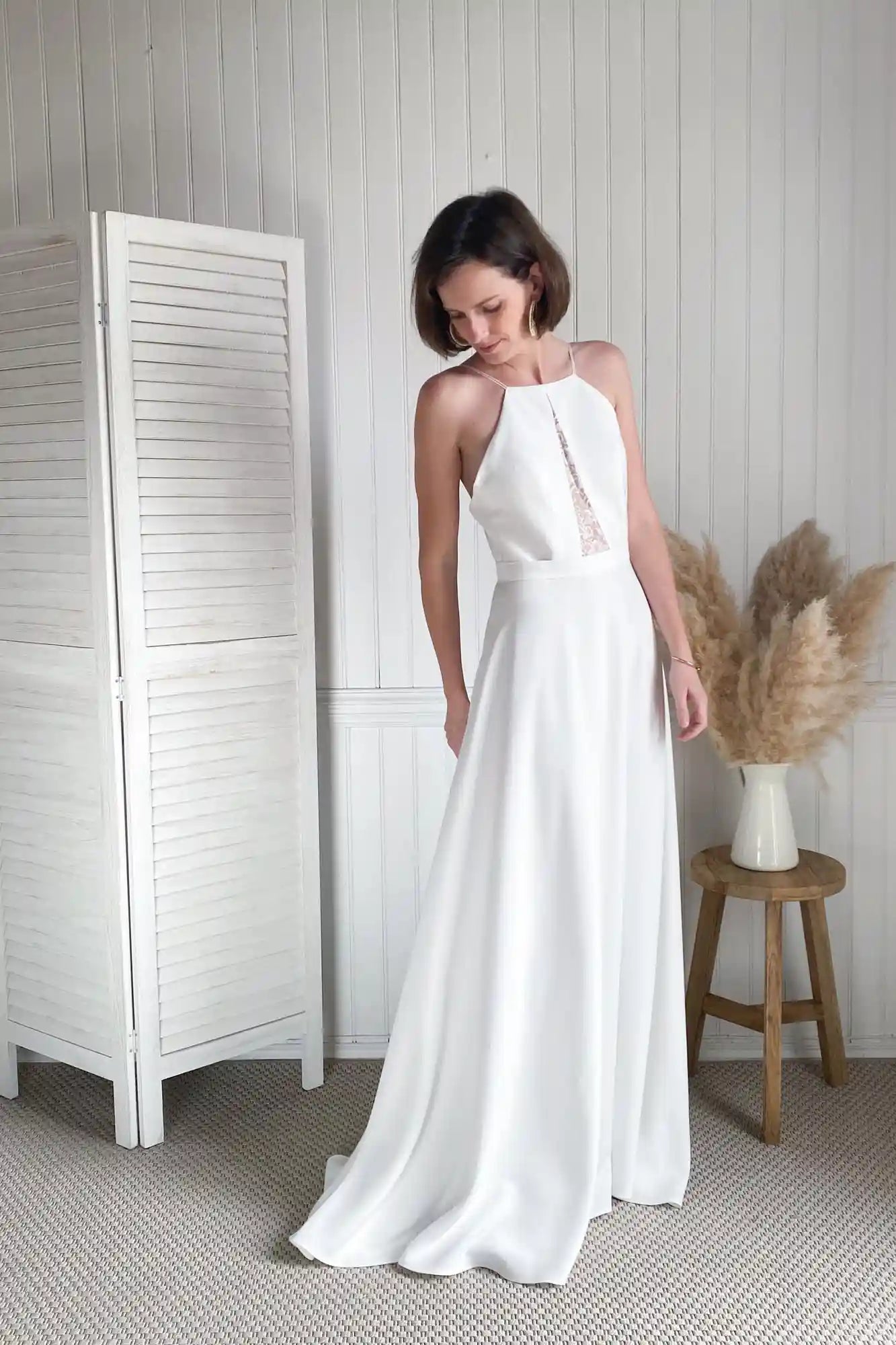 Patron de Couture Robe de Mariée Patineuse avec traîne, du 34 au 56, à personnaliser pour une création unique et sur-mesure, par Atelier Charlotte Auzou