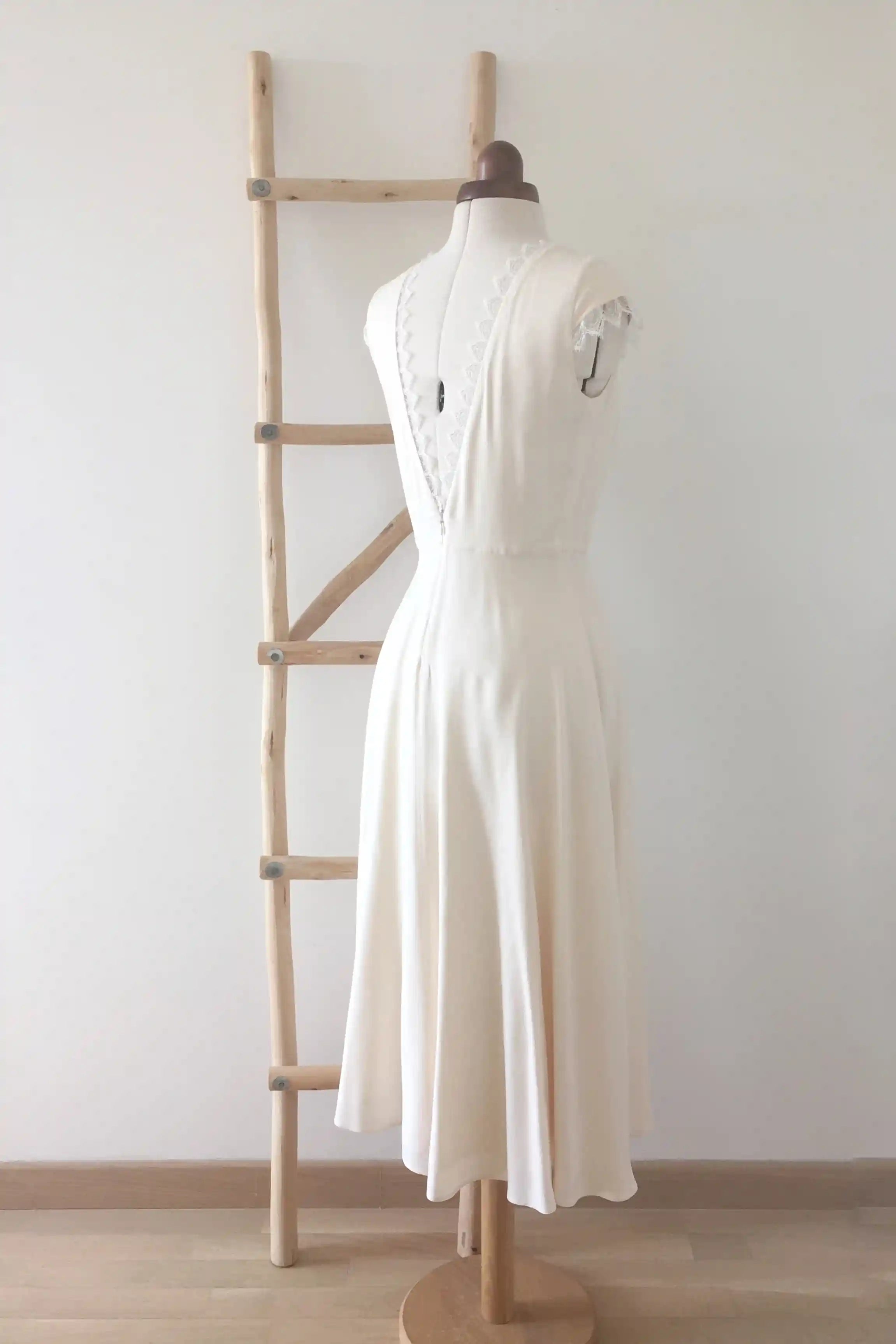 Robe de Mariée Rétro Dos Nu