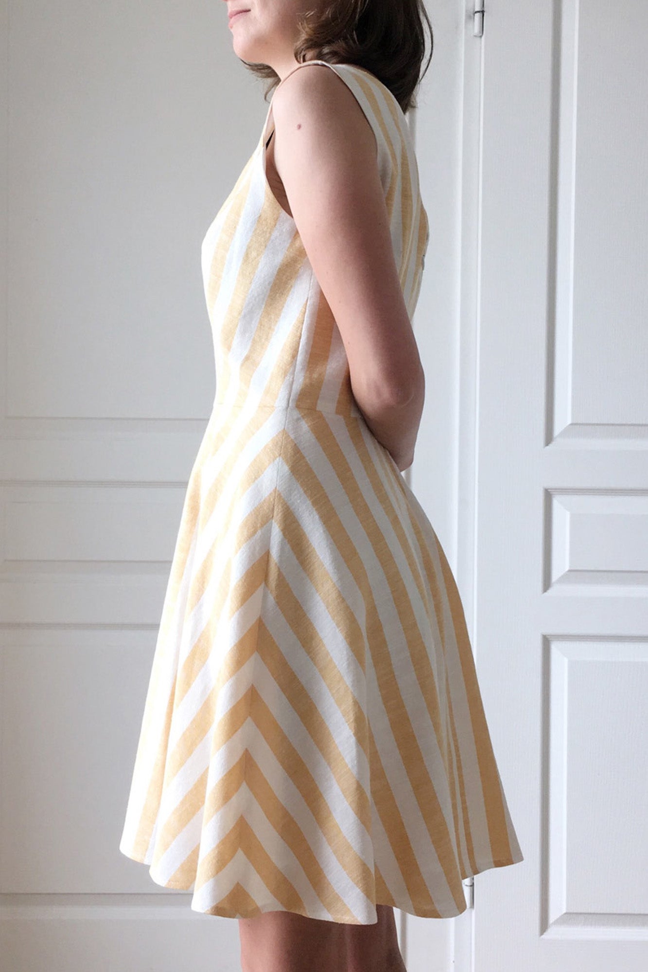 Robe Rayée Sans Manches