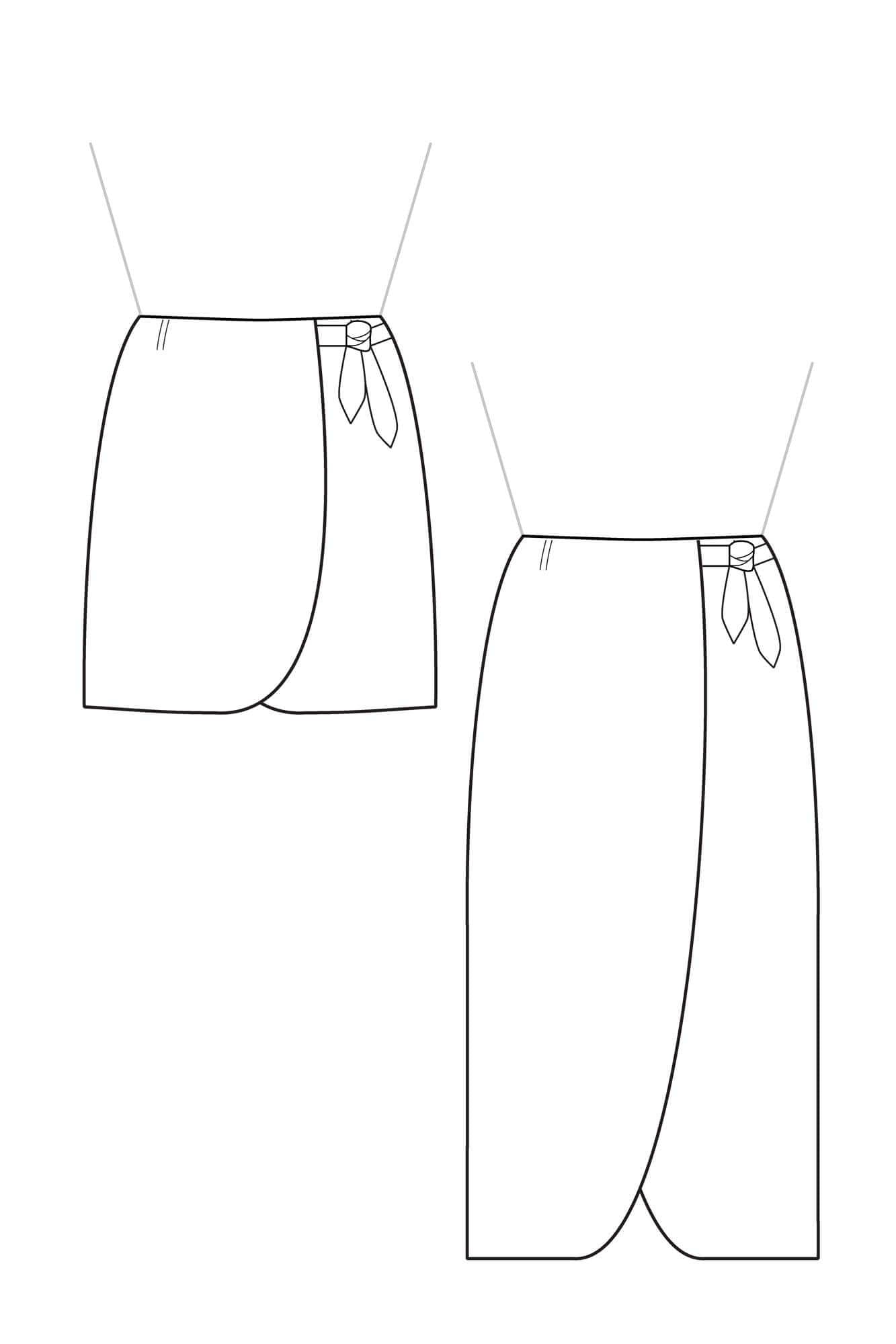 Patron De Couture Robe Portefeuille Avec Ourlet Tulipe À Personnaliser