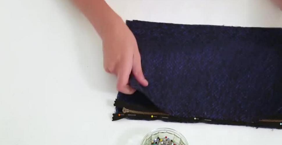 tuto couture video pochette zippee