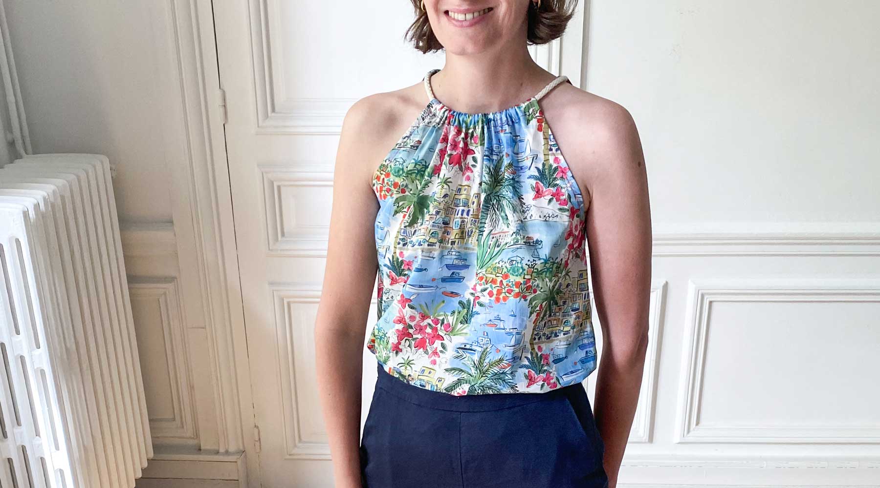 Coudre un Top à Emmanchures Américaines avec le Tutoriel du Blog Couture de Charlotte Auzou