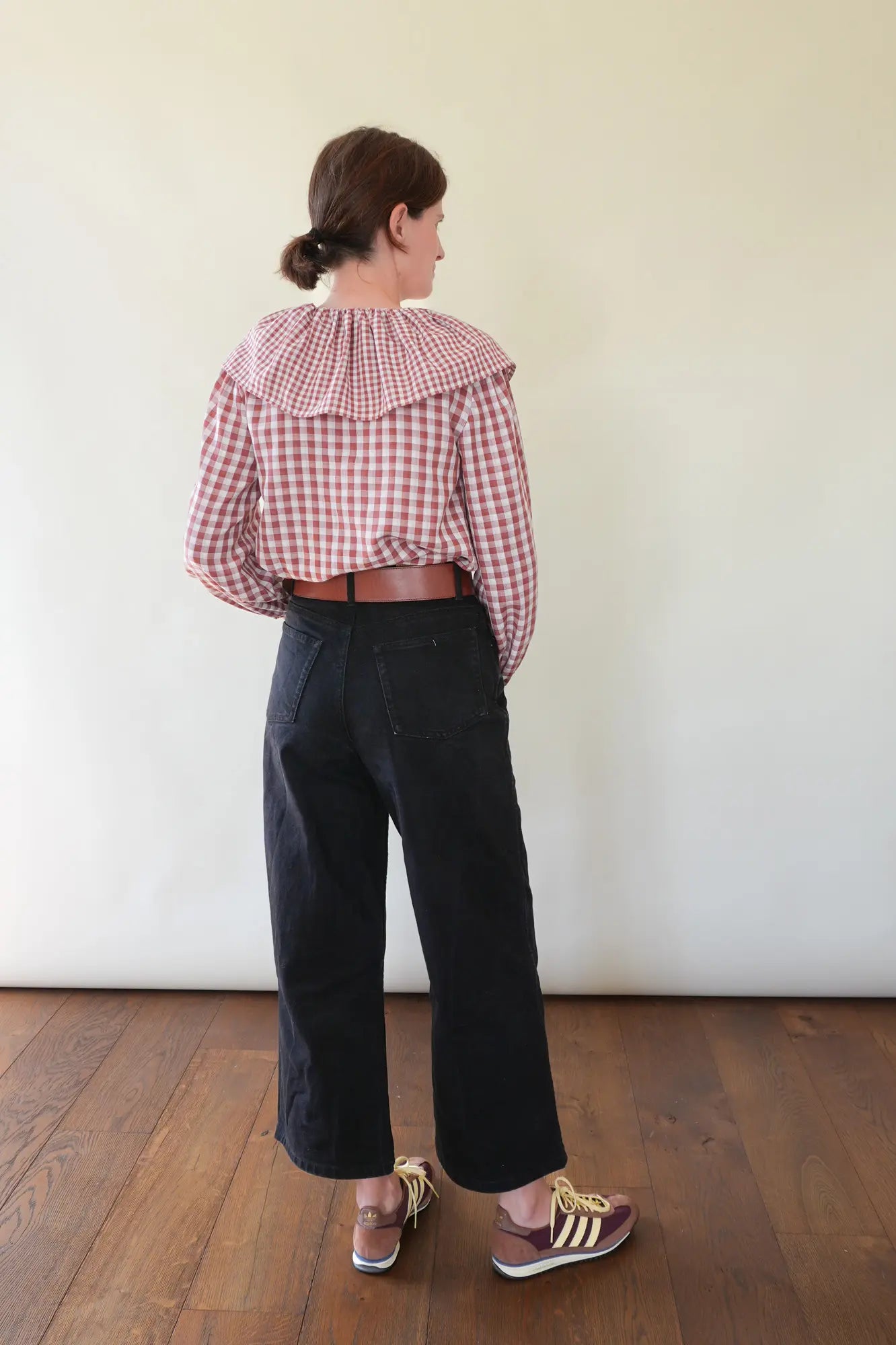 Patron de Blouse en Gaze Vichy avec Col Pierrot Large et Manches Bouffantes, Papier ou PDF, du 34 au 56