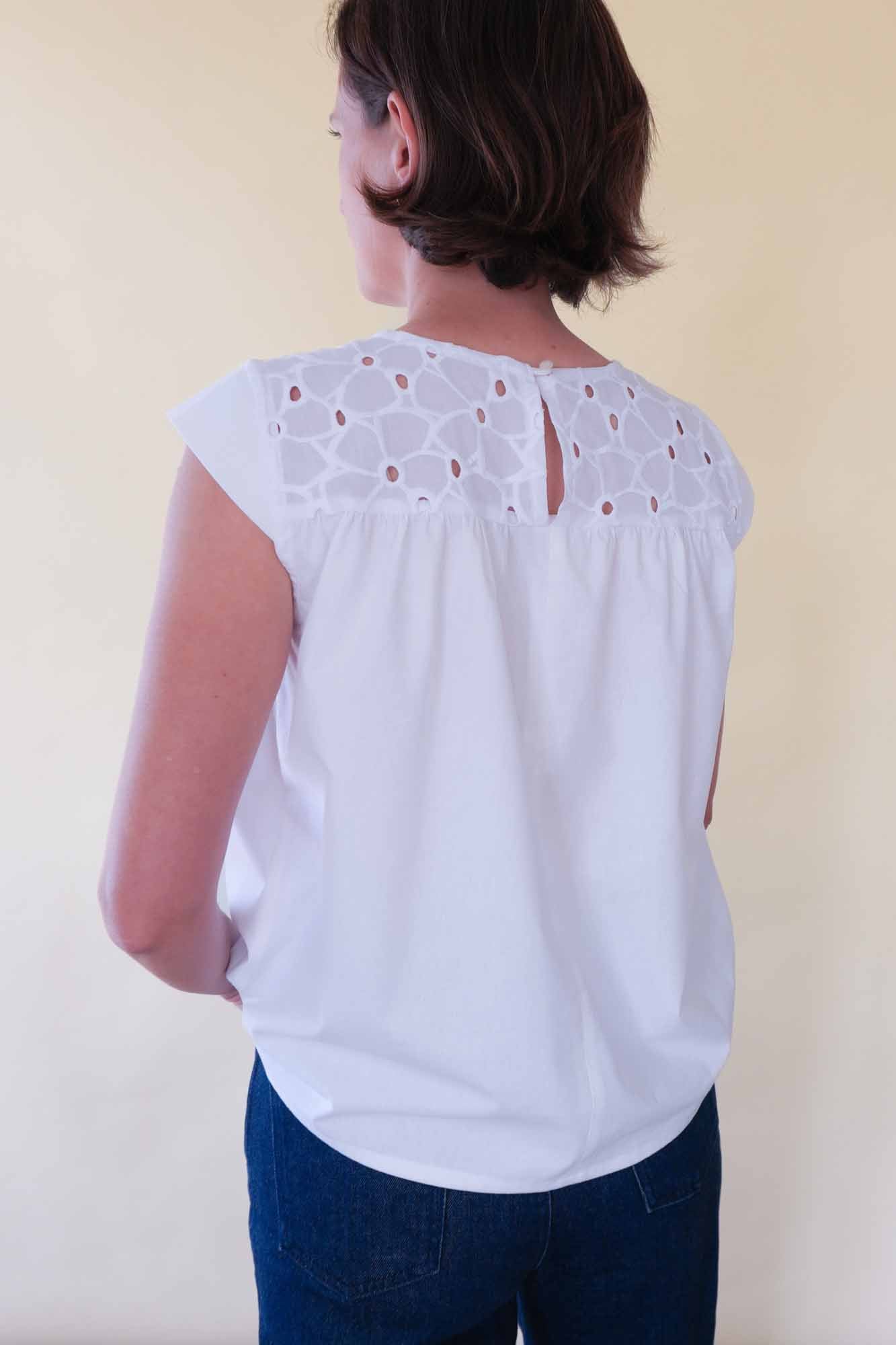 Blouse avec Broderie Anglaise