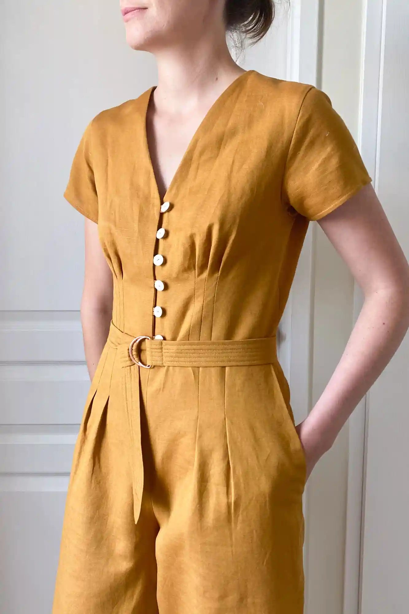 Patron De Couture Robe Boutonnage Rétro À Personnaliser, PDF A4 et A0 ou Pochette, du 34 au 56, par Atelier Charlotte Auzou