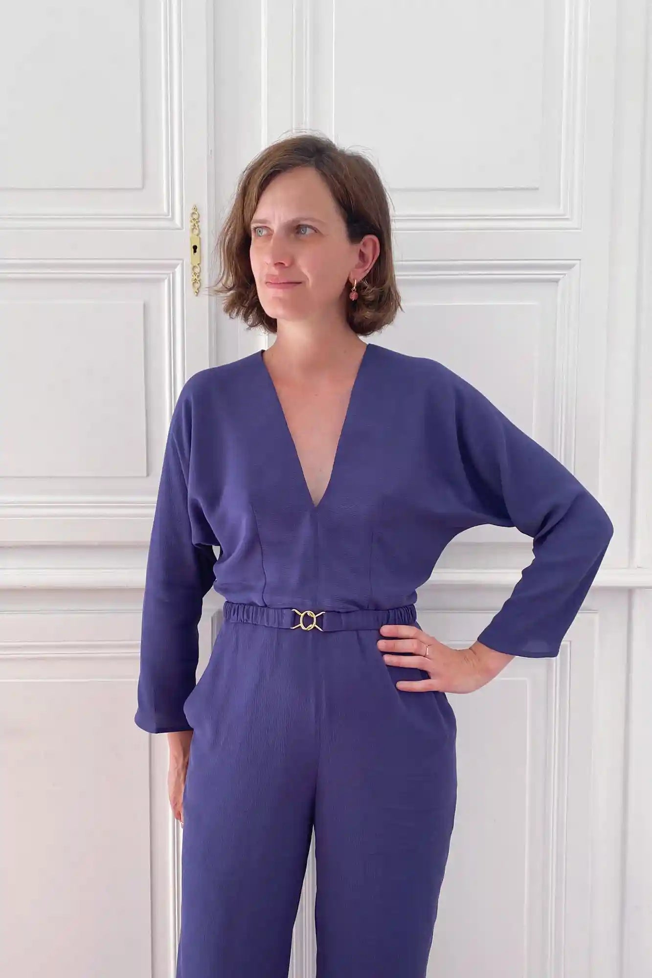 Coudre une robe avec des manches Chauve-Souris grâce aux patrons de couture personnalisés par Atelier Charlotte Auzou