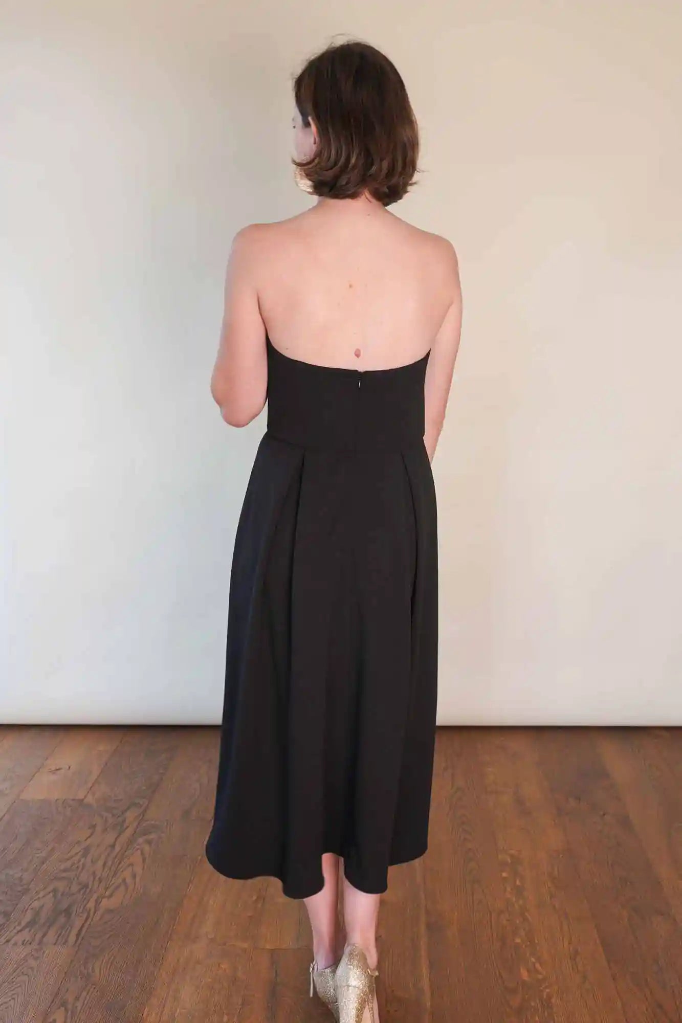 Patron de Couture Robe Bustier Noire Midi, personnalisable, du 34 au 56, PDF ou Papier, par Atelier Charlotte Auzou