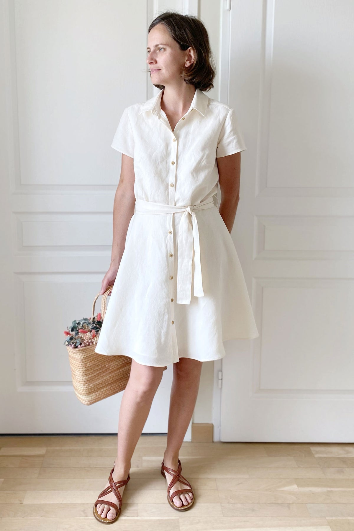 Patron de Couture Robe Chemise Patineuse en Lin
