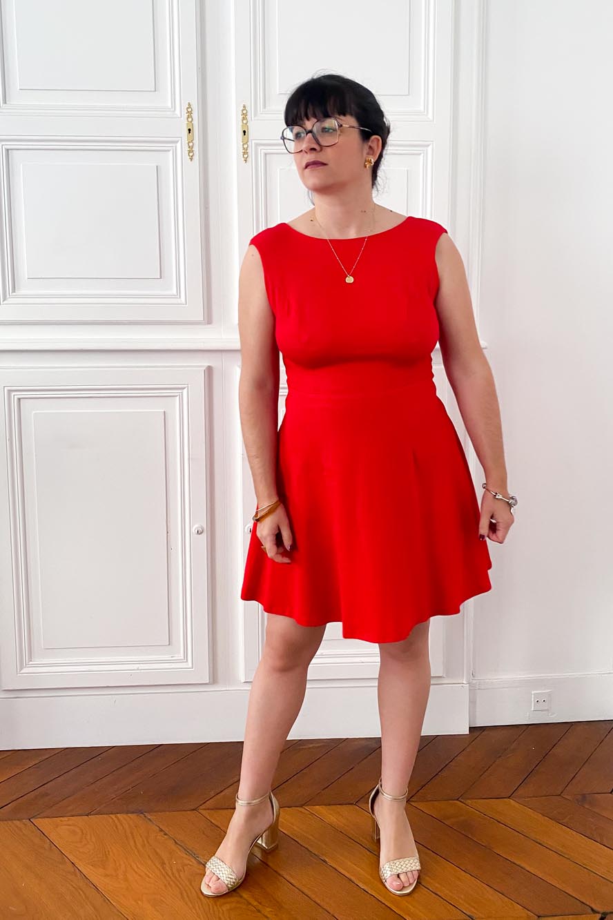 Robe Courte Dos Nu Rouge