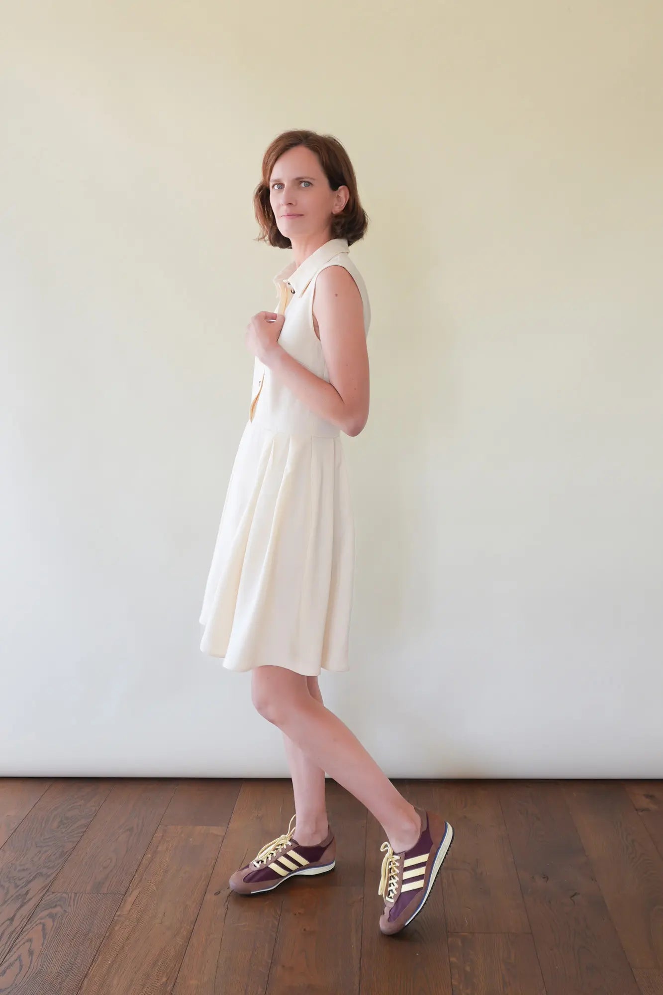 Patron de Robe Chemise Courte en Tencel sans Manches et avec Col, du 34 au 56, Papier ou PDF