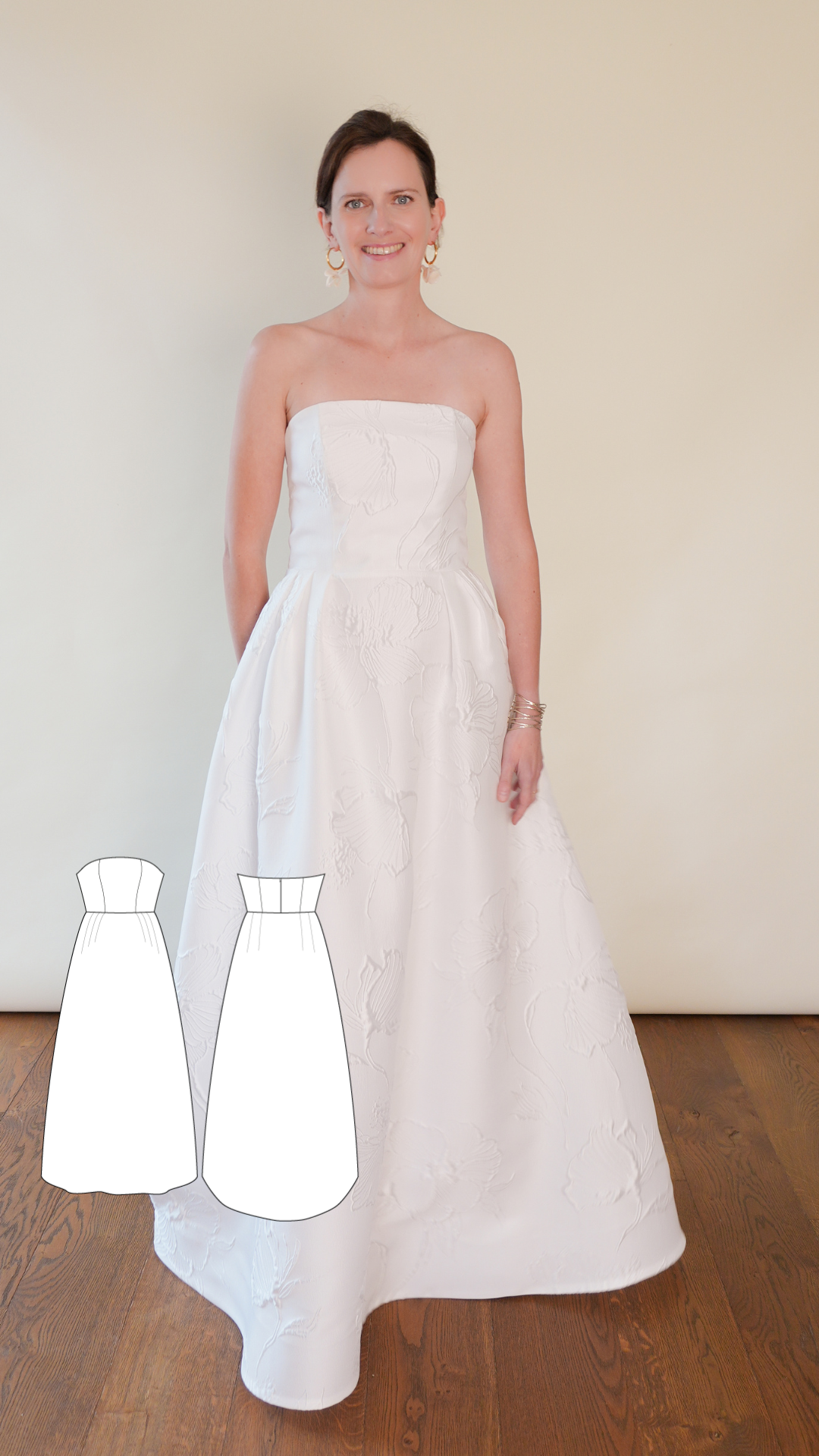 Coudre une Robe de Mariée Bustier avec les Patrons à Personnaliser