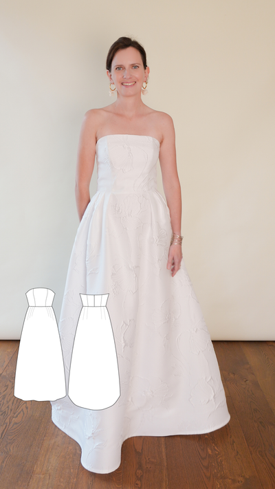 Coudre une Robe de Mariée Bustier avec les Patrons à Personnaliser