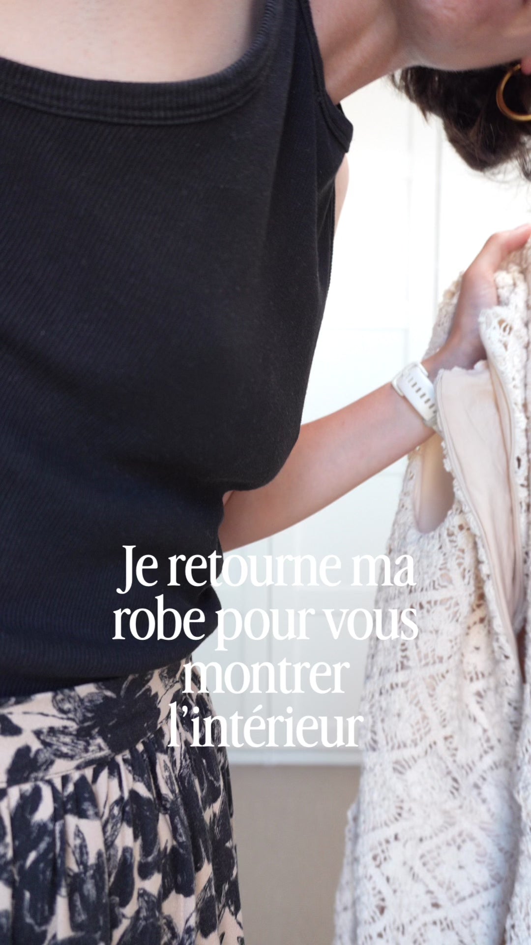 Les finitions intérieures de ma robe longue en crochet cousue avec les patrons à personnaliser