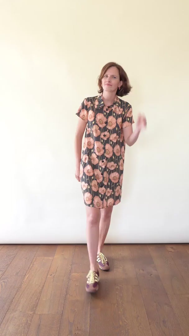 Patron de Robe Chemise Droite en Viscose Madame Iris