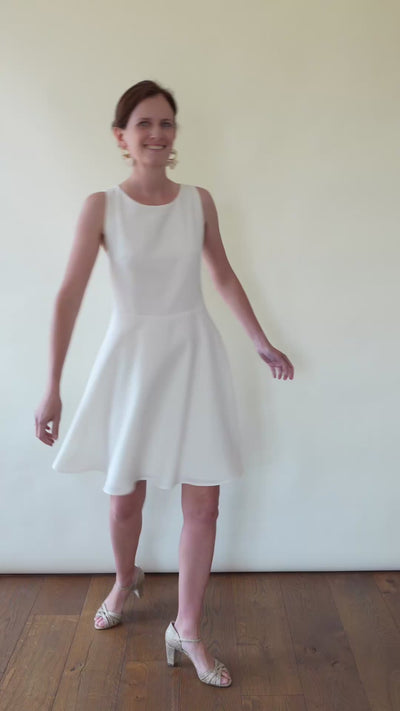 Patron de Couture Robe de Mariée Courte Civil