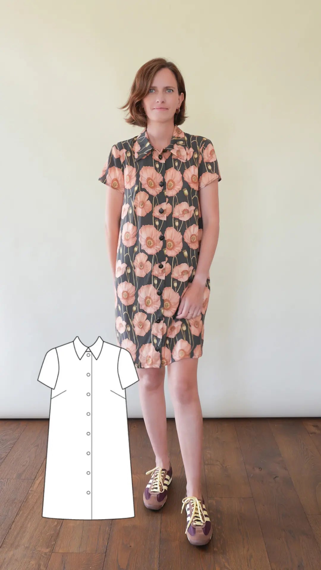 Patron de Robe Chemise Droite en Viscose Madame Iris