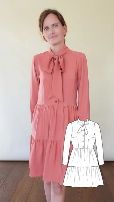 Patron de Robe à Noeud Lavallière à Coudre
