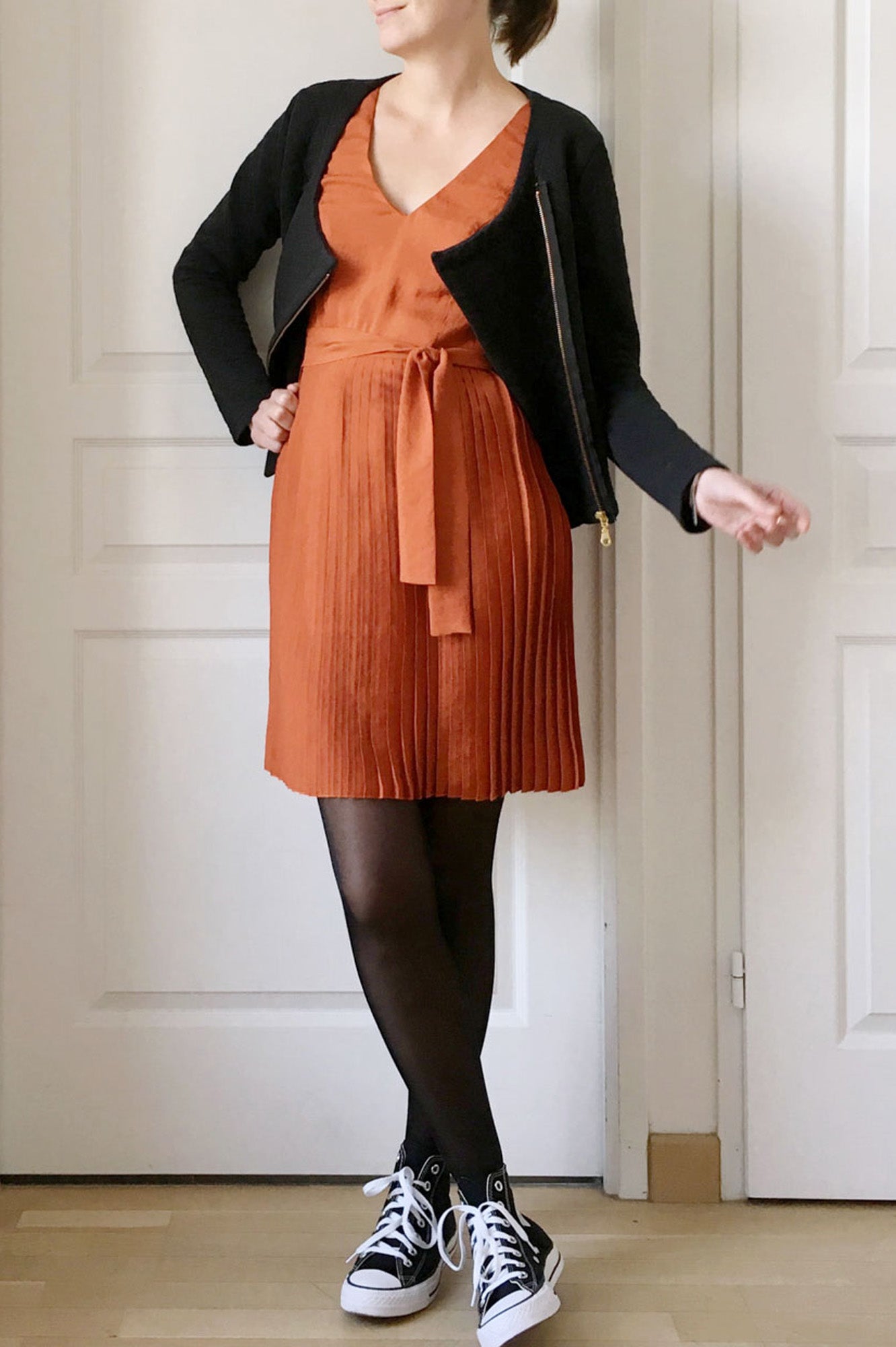 Robe Courte Plissée