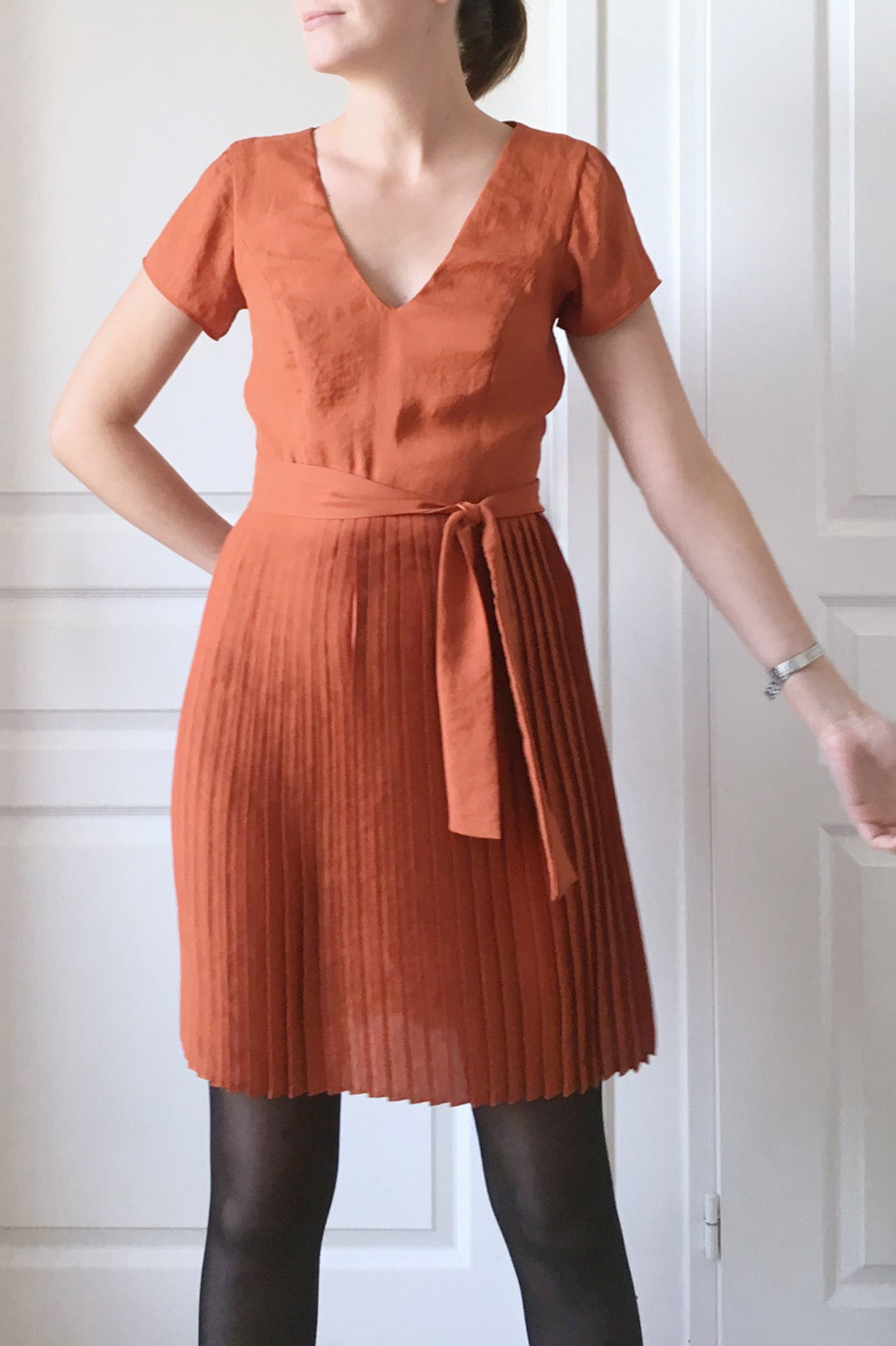 Robe Courte Plissée