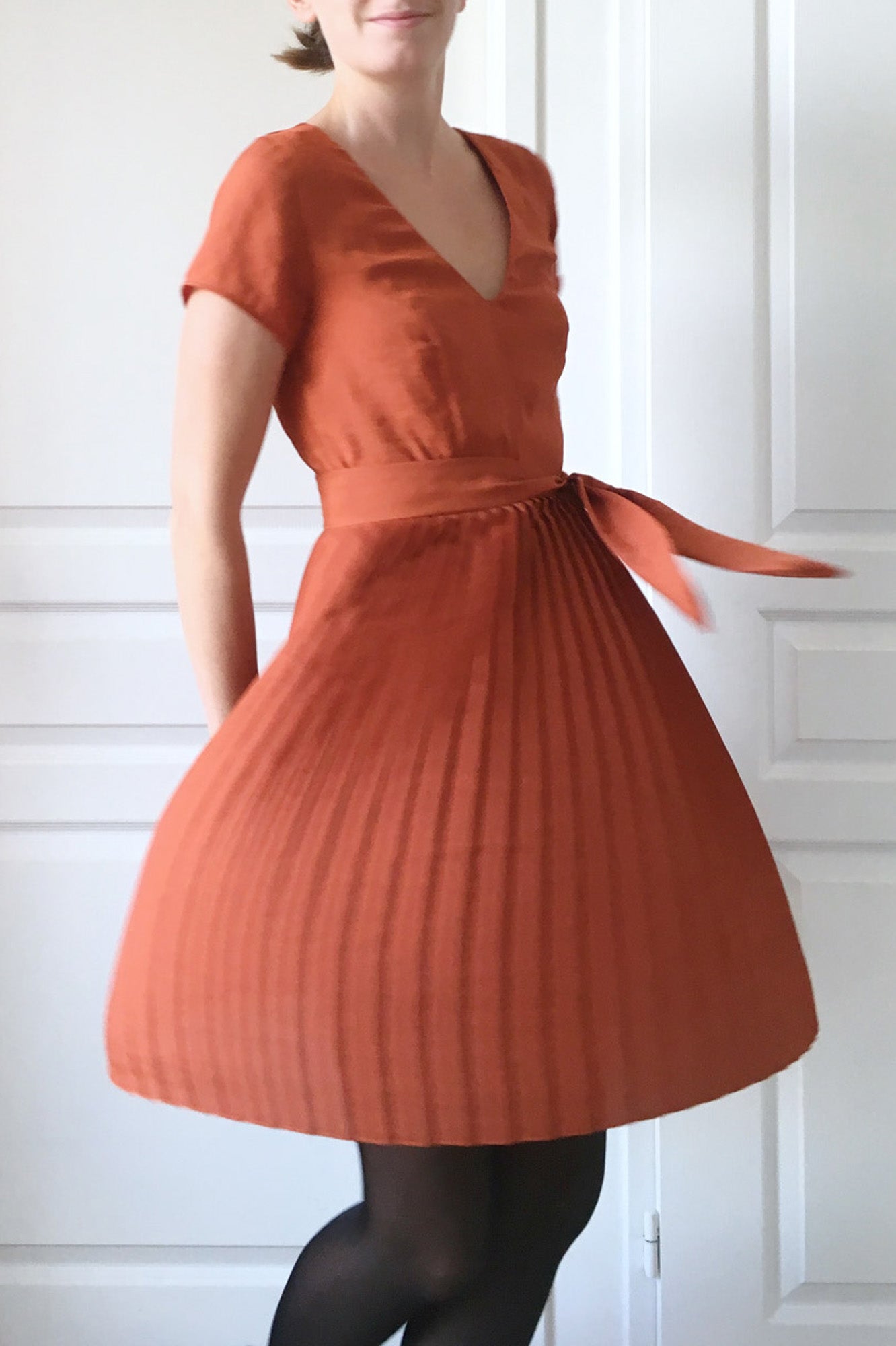 Robe Courte Plissée