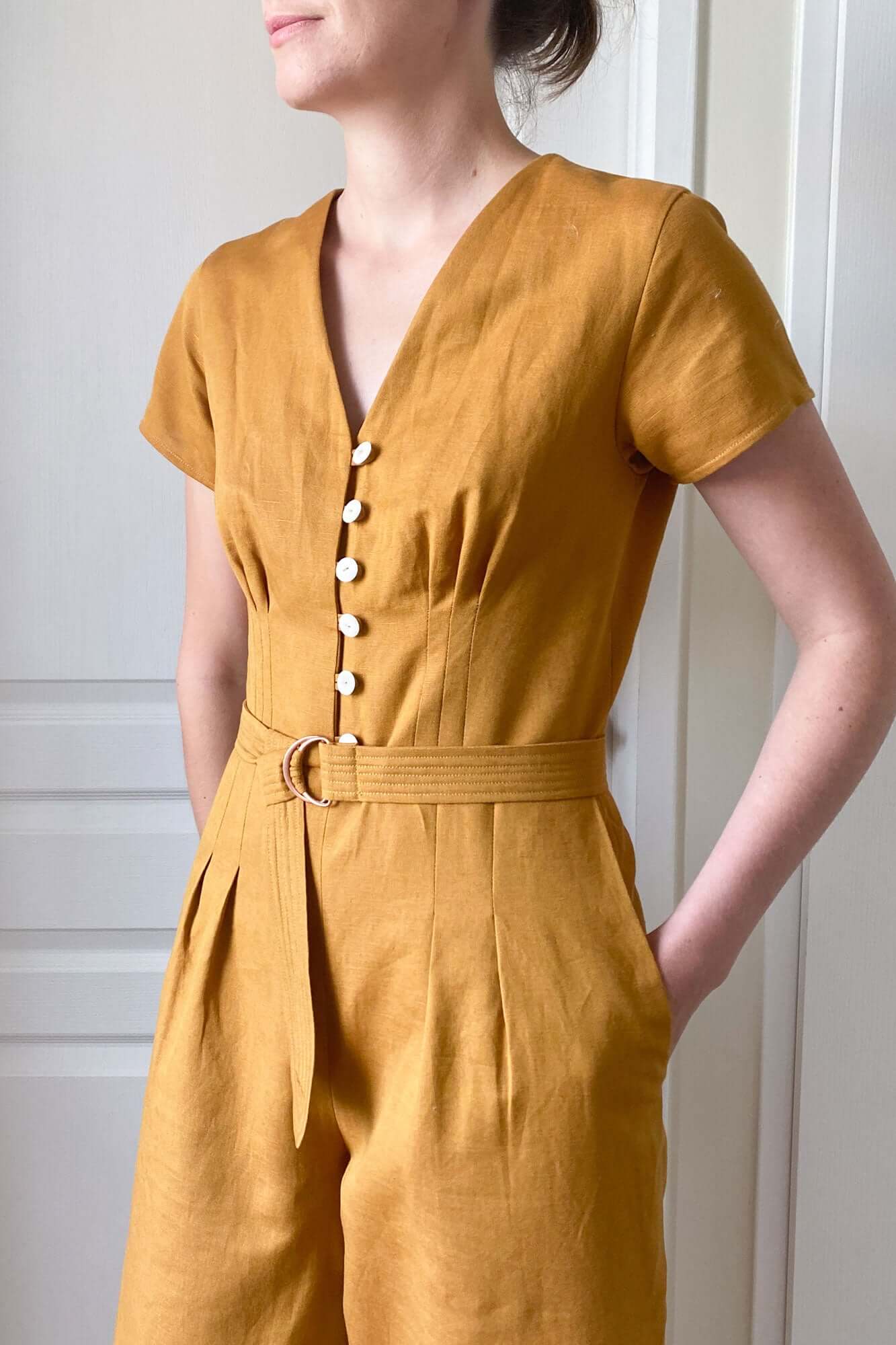 Patron De Couture Robe Boutonnage Rétro À Personnaliser Au Format PDF A4 et A0
