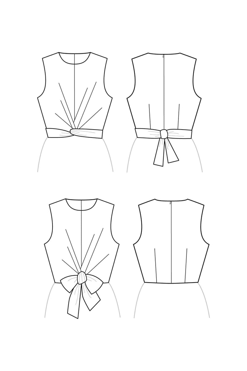 Patron De Couture Robe Avec Liens À Nouer À La Taille PDF