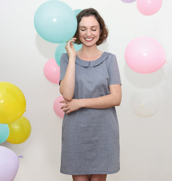 patron couture débutant robe droite charlotte auzou