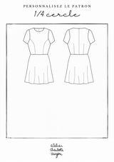 Patron de couture PDF jupe fluide en 5 longueurs, au format A4 et A0, du 34 au 48, concept de personnalisation par Atelier Charlotte Auzou