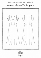 patron couture pdf manches tulipes robe personnalisable atelier charlotte auzou