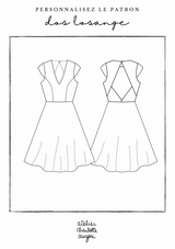 Patron de Couture Robe Dos Nu Losange À Personnaliser