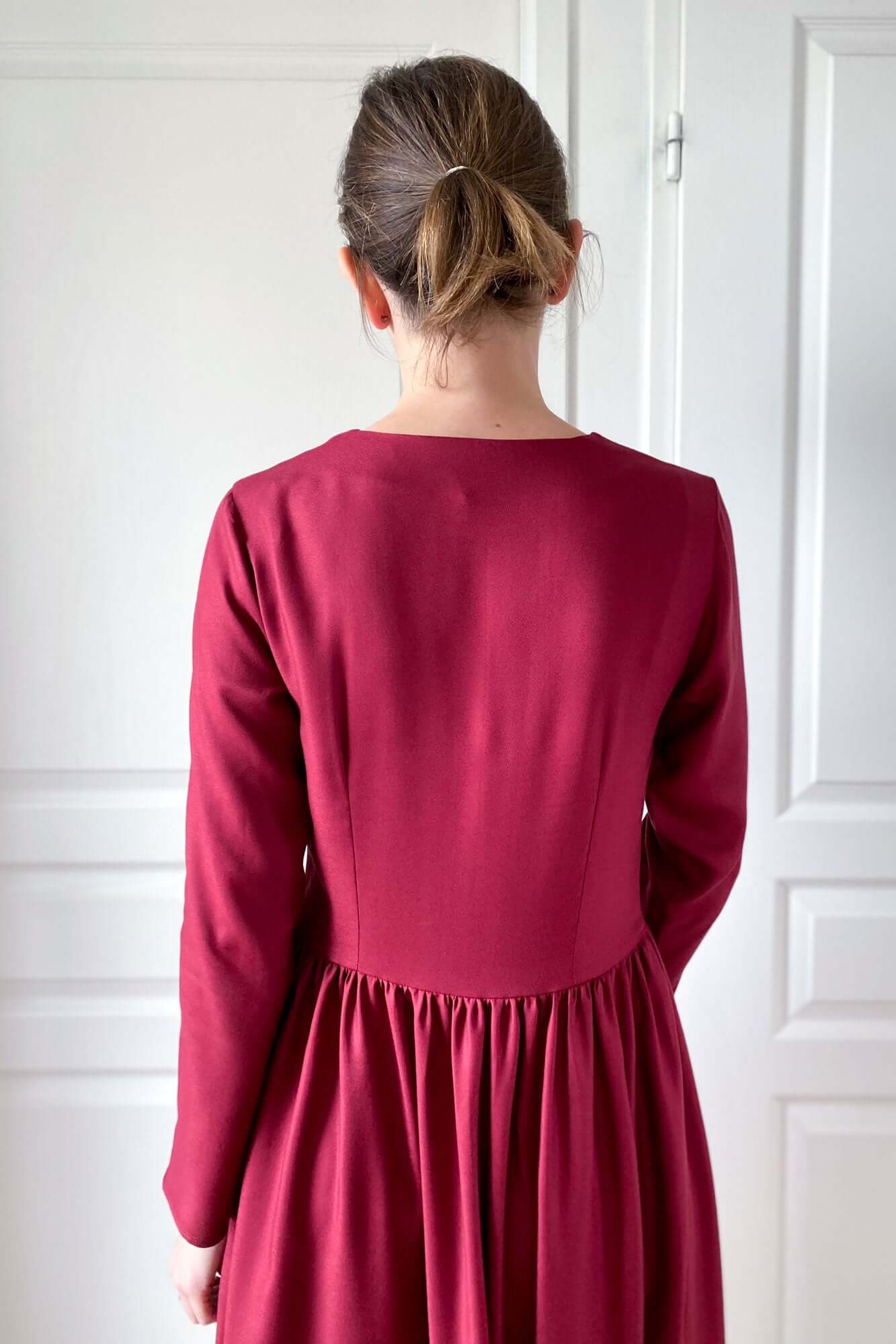 Patron De Couture Robe Boutonnage Rétro À Personnaliser Au Format PDF A4 et A0